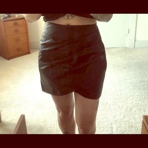 Pleather mini skirt